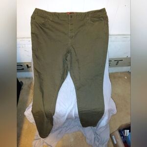 EUC Women's Olive Green Wax Jean 22